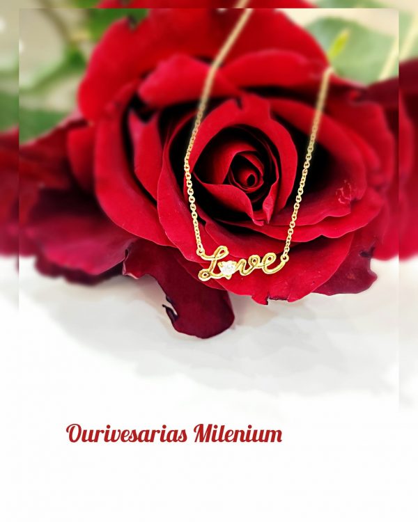 Colar Love D Colar Love com Zircónia