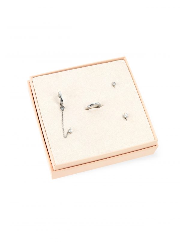 Set Brincos One Silvery Four