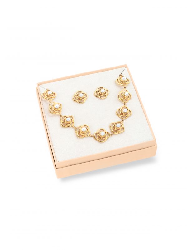 box 4 Set Colar & Brincos One Rose