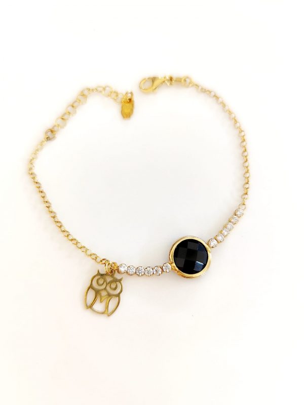 Pulseira Com Pedras Brancas