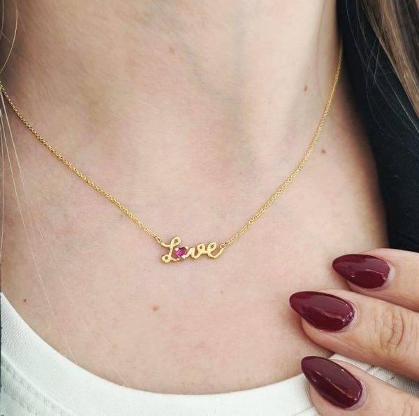 fIO lO Colar Love com Zircónia