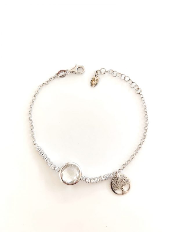 Pulseira Com Pedras Brancas