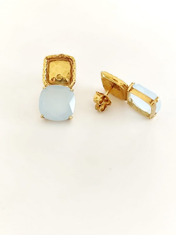 Brincos HavvaH Pedra Azul