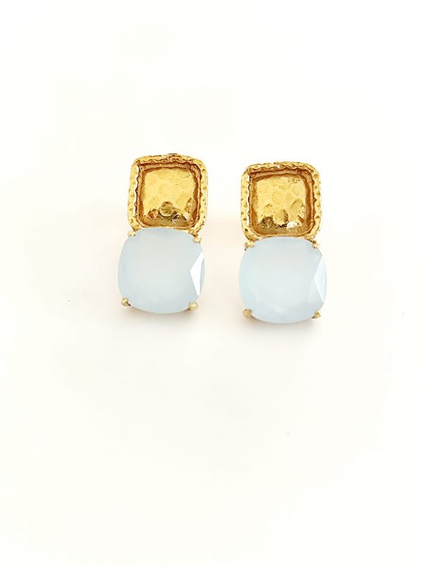 Brincos HavvaH Pedra Azul