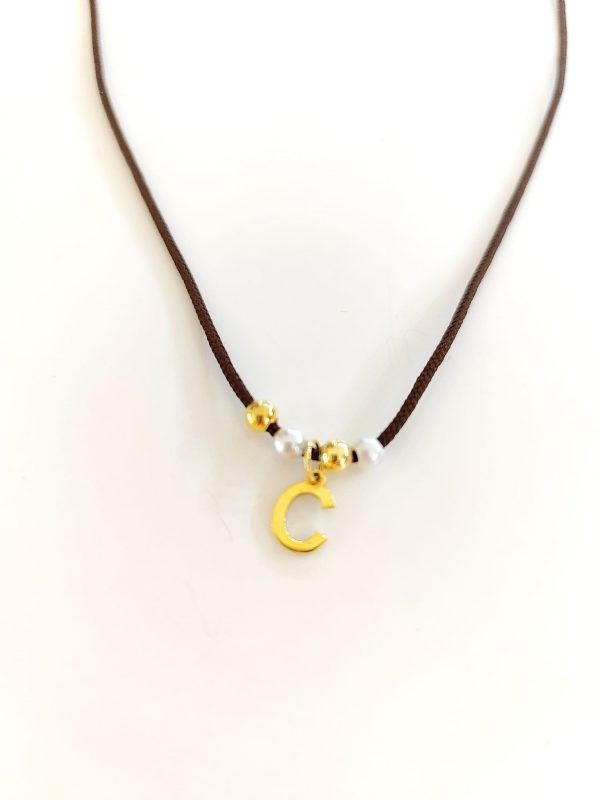 Fio de Cordão Com Pendente Letra