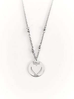 Colar Coração 'Amo-te Mãe'