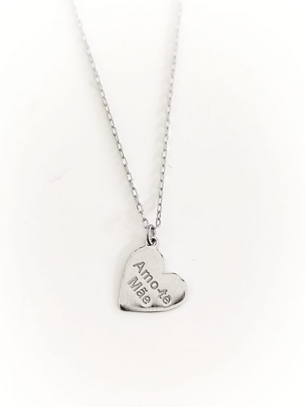 Colar Coração 'Amo-te Mãe'