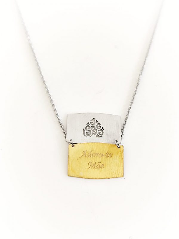 Colar Carta 'Adoro-te Mãe'