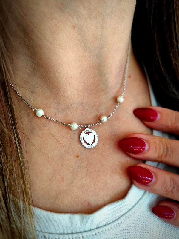 Colar Coração 'Amo-te Mãe'