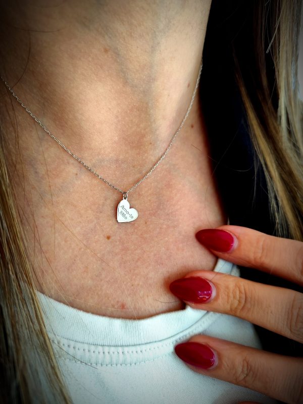 Colar Coração 'Amo-te Mãe'