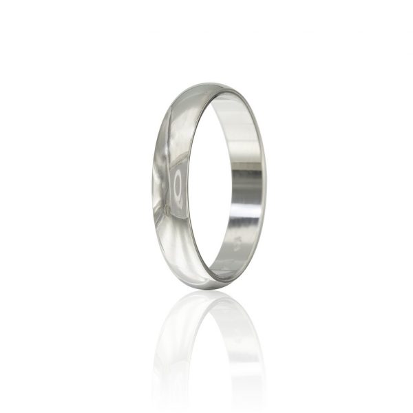 Aliança meia cana polida