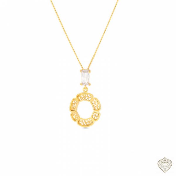 2821fed72be90a829891782a82def576 Colar circulo Filigrana Saudade