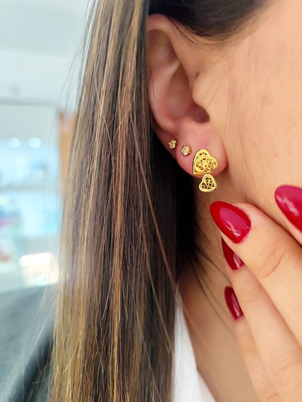 Brincos Filigrana Saudade - Amor