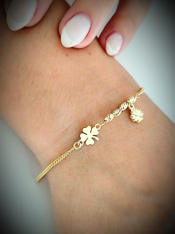 Pulseira prata Trevo/Trevo