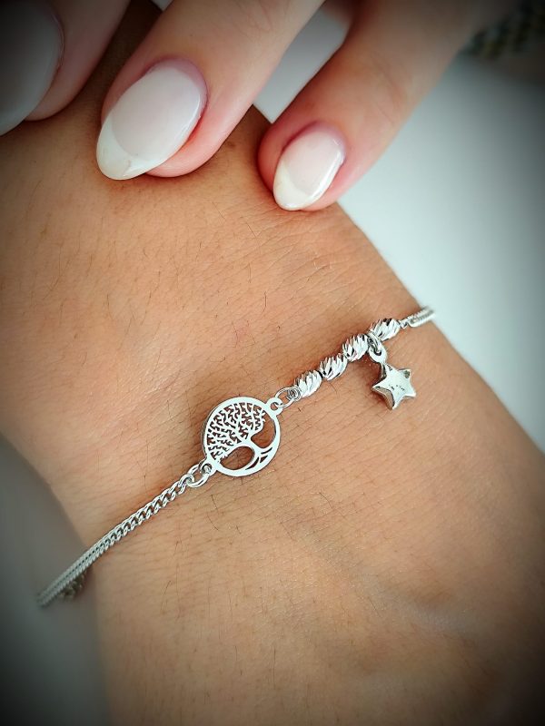 Imagem WhatsApp 2025-05-30 às 10.04.34_66122125 Pulseira prata Árvore/Estrela