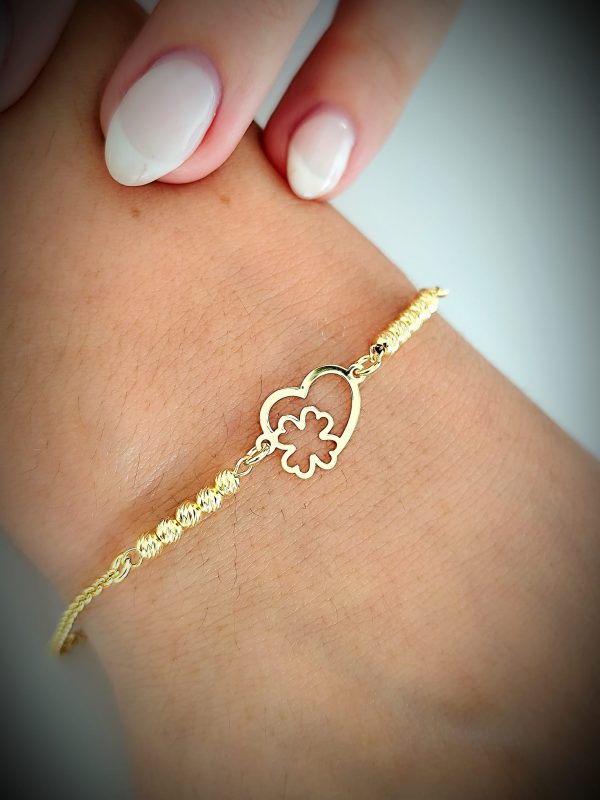 Imagem WhatsApp 2025-05-30 às 10.04.35_8d867244 Pulseira prata Trevo Coração