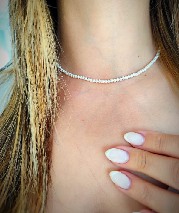 Colar de pérolas 3mm