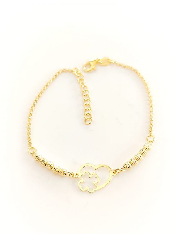 Imagem WhatsApp 2025-05-30 às 15.50.12_2b968472 Pulseira prata Trevo Coração