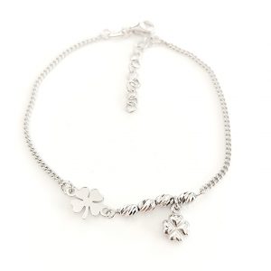 Pulseira prata Trevo/Trevo