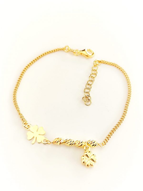 Pulseira prata Trevo/Trevo