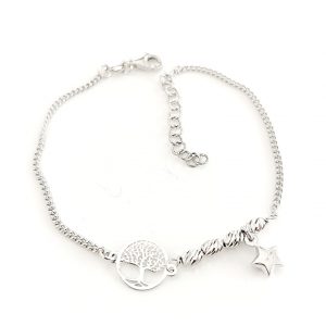 Pulseira prata Árvore/Estrela