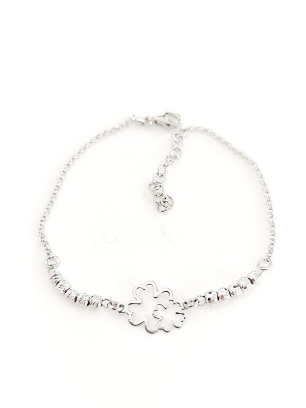 Imagem WhatsApp 2025-05-30 às 15.50.14_c180b616 Pulseira prata Trevo Duplo