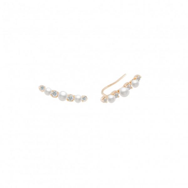 1 Brincos Pearls Shiny Gold III
