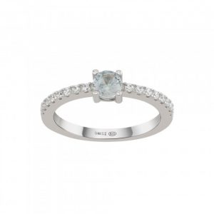 Anel Matchy Color Blue Solitaire