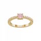 1 Anel Matchy Color Pink Solitaire