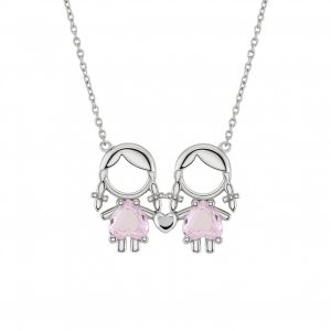 12 Colar Unike Mum Girl & Girl Pink