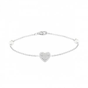 14 Pulseira Unike Classy Heart Pearls