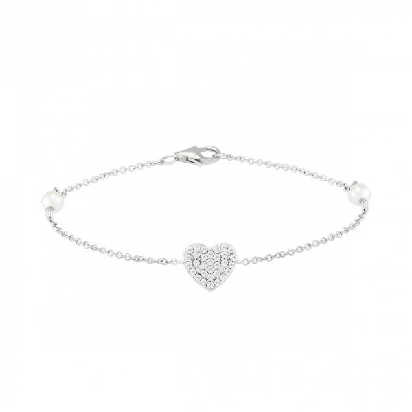 14 Pulseira Unike Classy Heart Pearls