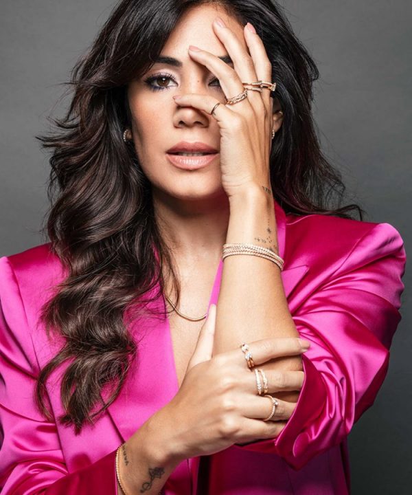 Anel Mia Rose Braid Shiny Gold 12