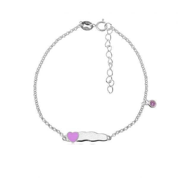 Pulseira chapa Coração Lollipop