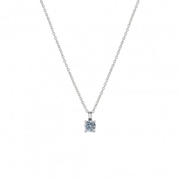 Colar Unike Blue Solitaire Silver