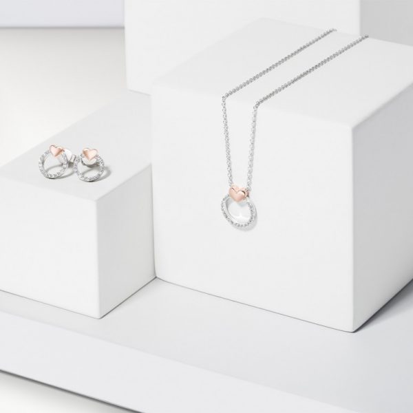 3 Colar Unike Valentines Rose Gold