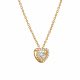 7 Colar Unike Solitaire Heart Gold