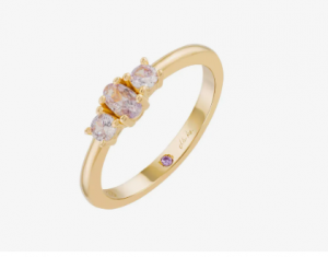 Anel Matchy Color Blue Solitaire