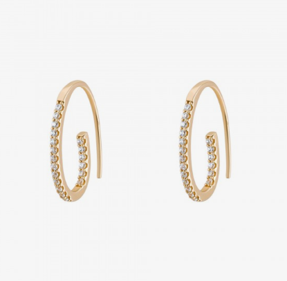 Argolas Classy Open Circular Hoop