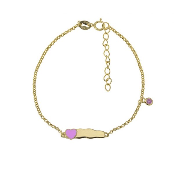 Pulseira chapa Coração Lollipop