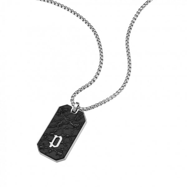 Colar Police Wire Silver Necklace