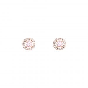Brincos Love in Rose Solitaire Pink