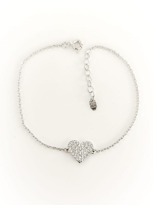 Pulseira Coração Silver