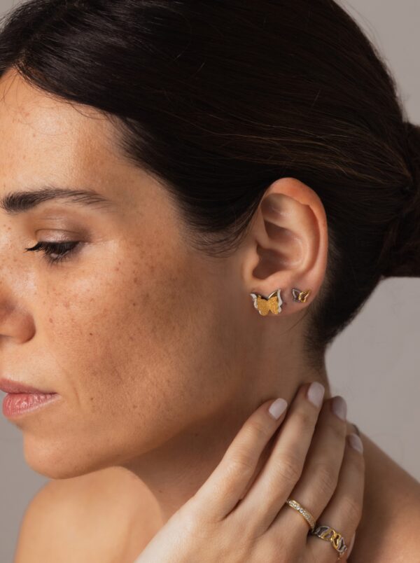 Brincos ONE Butterfly bicolor