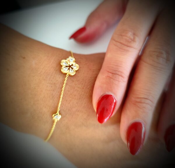 Pulseira Flor de Prata