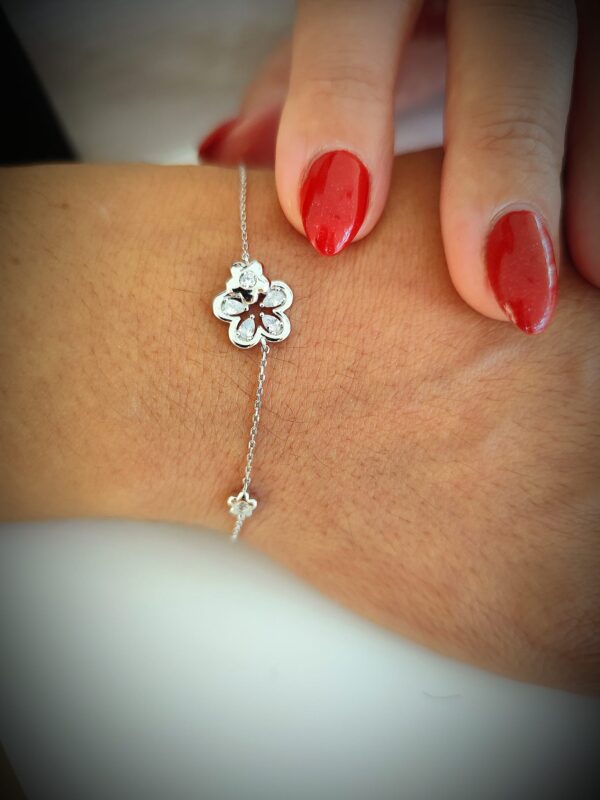 Pulseira Flor de Prata