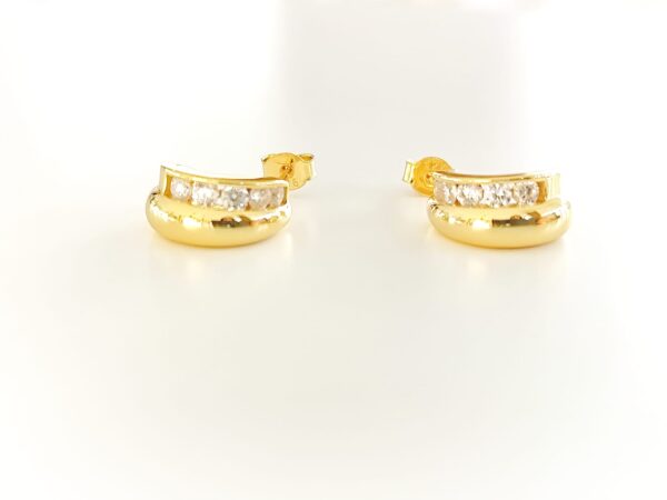 Brincos meia argola Imperial