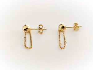 Brincos Esfera com malha