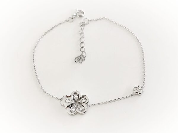 Pulseira Flor de Prata