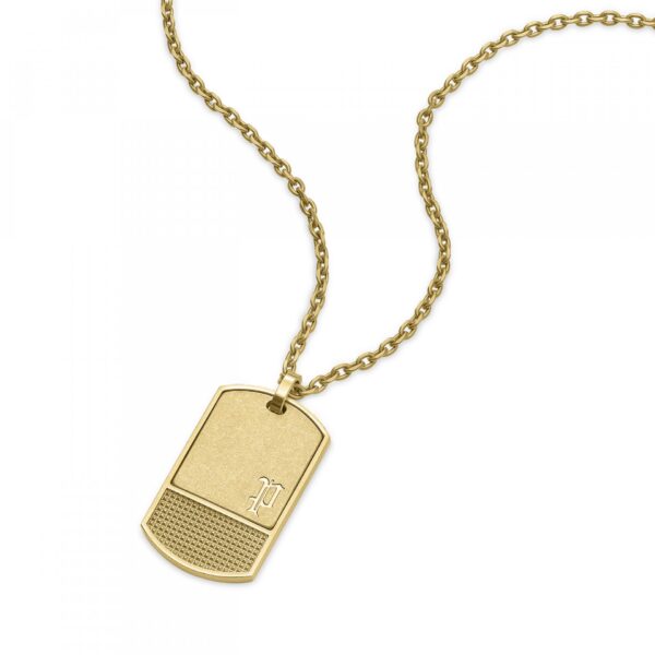 Colar Police Identity Dourado